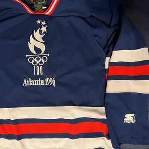 1996 vintage Olympic Games hockey jersey Starter blue
